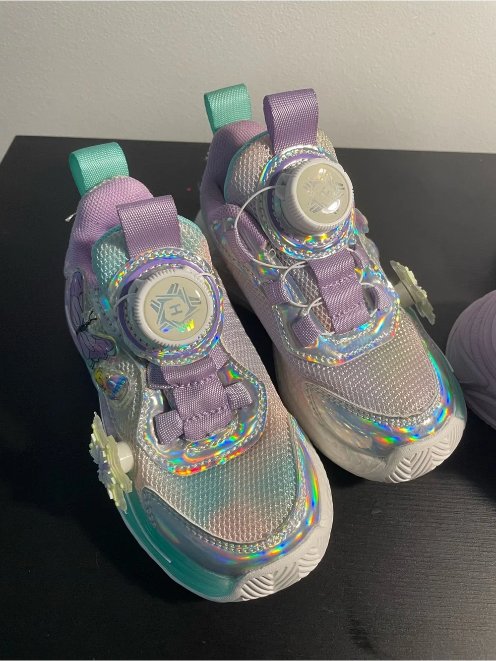 Kids Lavender Light-Up Athletic Shoes - Pair